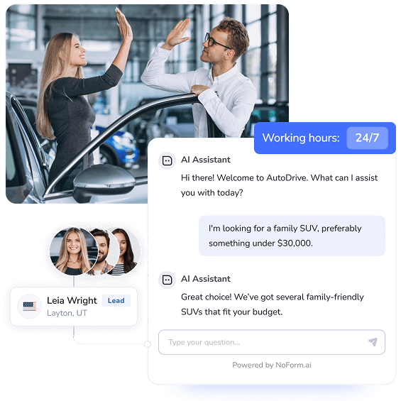AI chatbot for car dealerships automating lead capture, customer support, and vehicle inquiries—enhancing user interactions, boosting sales, and streamlining operations with advanced artificial intelligence and seamless integration.