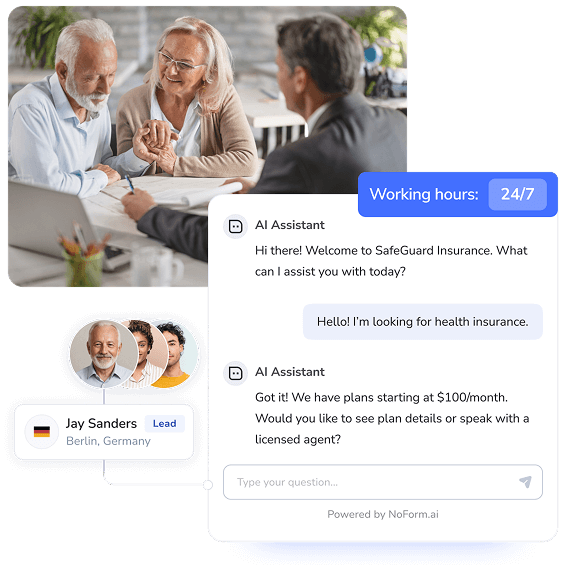 Conversational AI chatbot for insurance companies streamlining customer interactions, automating claims support, and generating qualified leads—powered by artificial intelligence to enhance efficiency, user experience, and business growth.