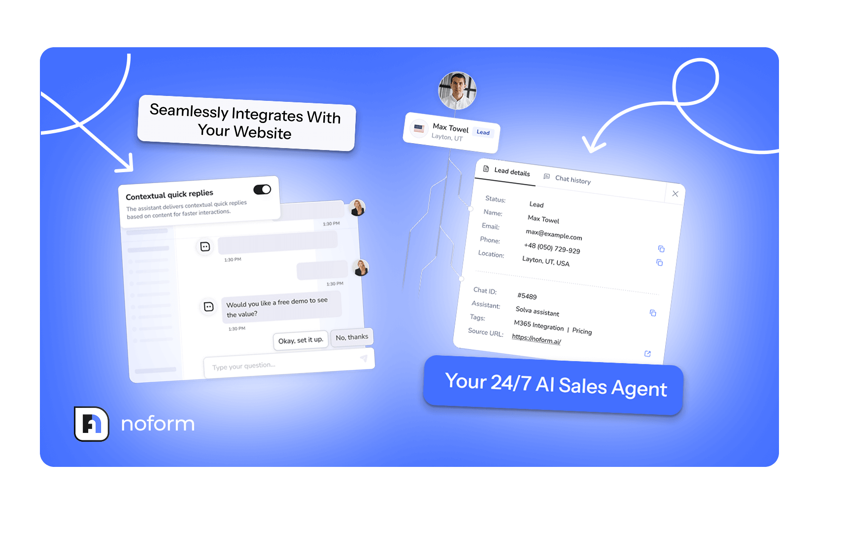 A no-code chatbot builder like NoForm AI gives you everything you need to build, train, and manage your FAQ bot