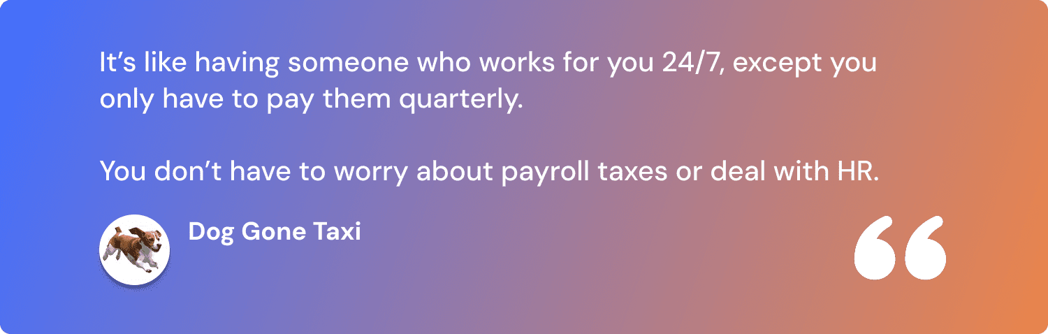 Dog Gone Taxi again provides a perfect use case