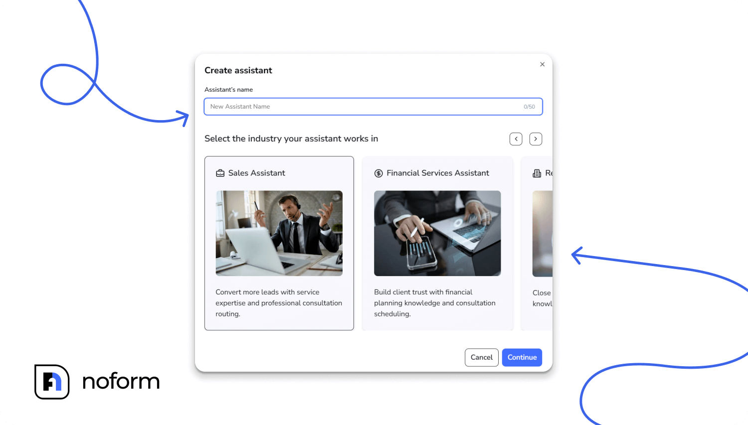 NoForm offers pre-built templates tailored to specific industries and use cases.