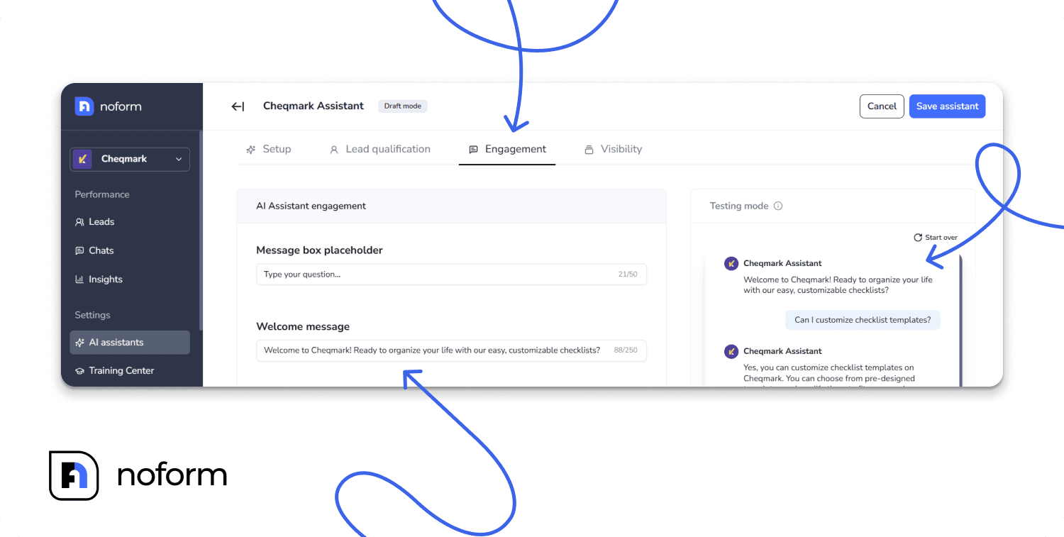 Craft a context-specific welcome message
