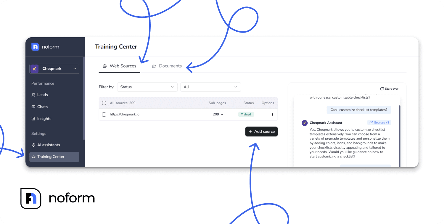 Step 6: Train your AI (Training Center)