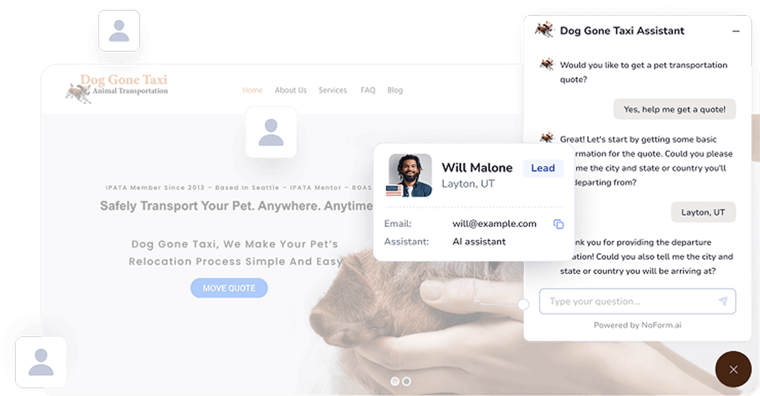 Dog Gone Taxi is a good example for this chatbot use case