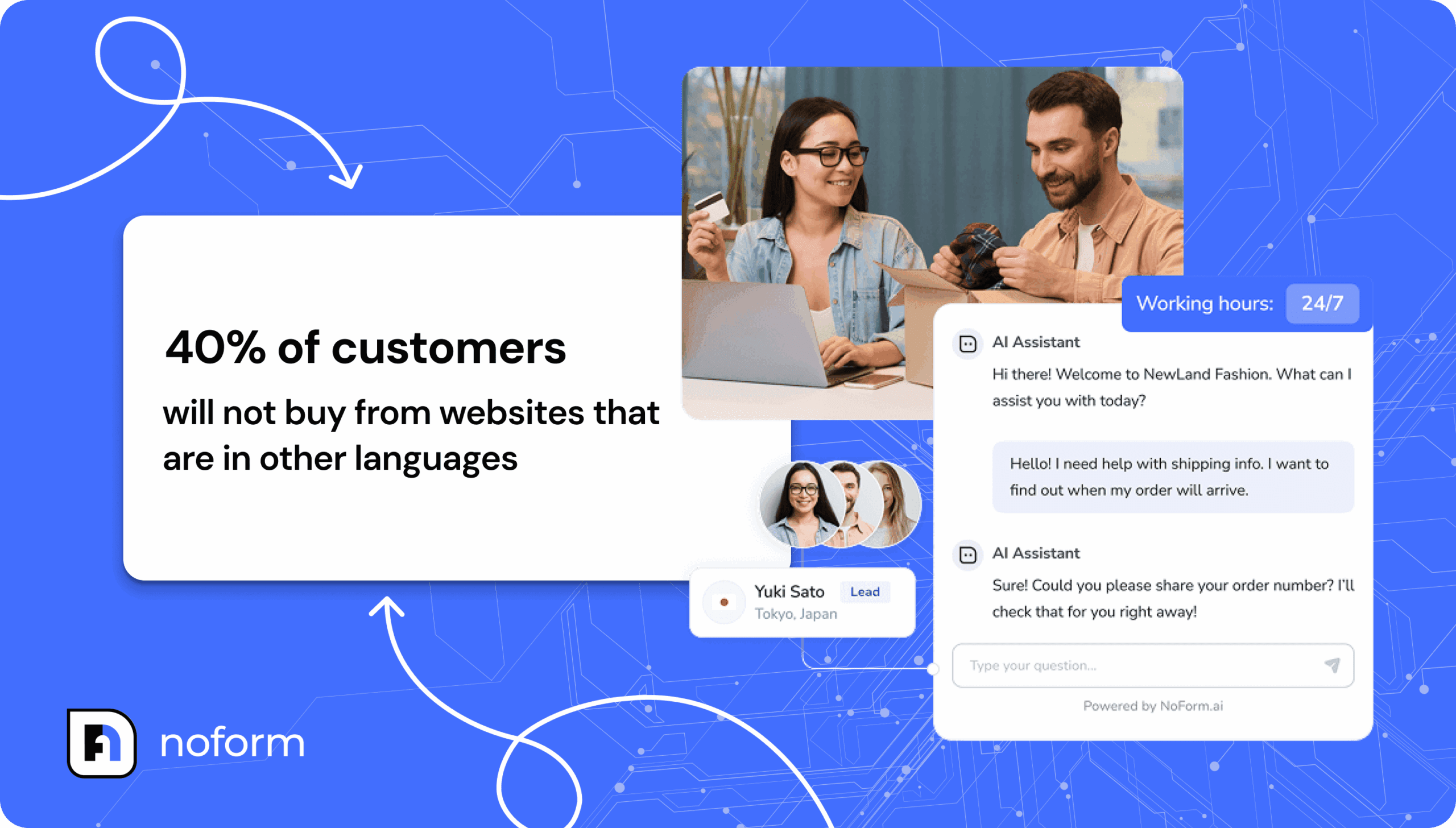 40% of customers simply will not buy from websites that are in other languages.
