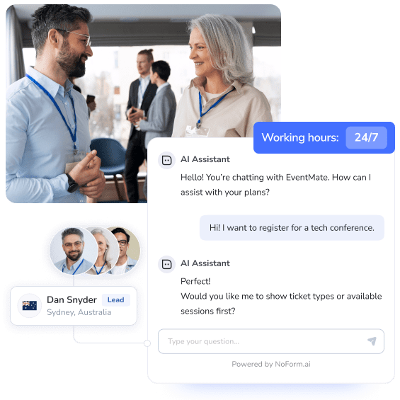 NoForm AI Chatbots for Event Management​