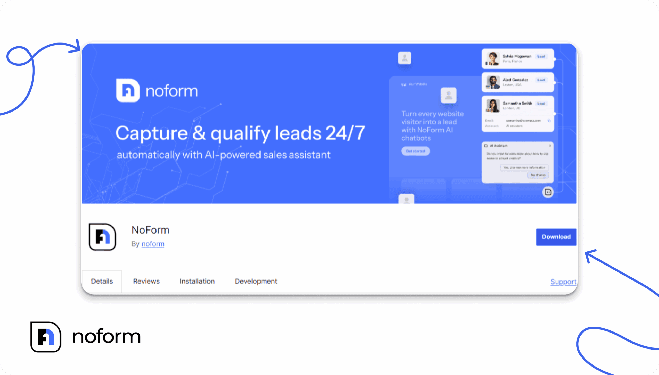 Search for "NoForm" plugin in WordPress directory
