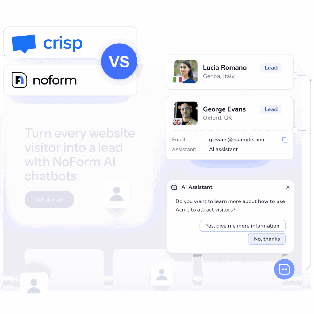 Looking for a Gorgias alternative? NoForm AI turns website traffic into qualified leads 24/7 without complex flowcharts or coding