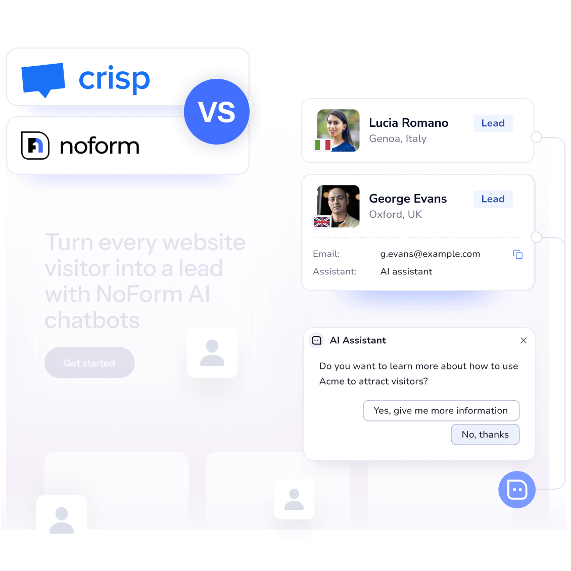Looking for a Gorgias alternative? NoForm AI turns website traffic into qualified leads 24/7 without complex flowcharts or coding