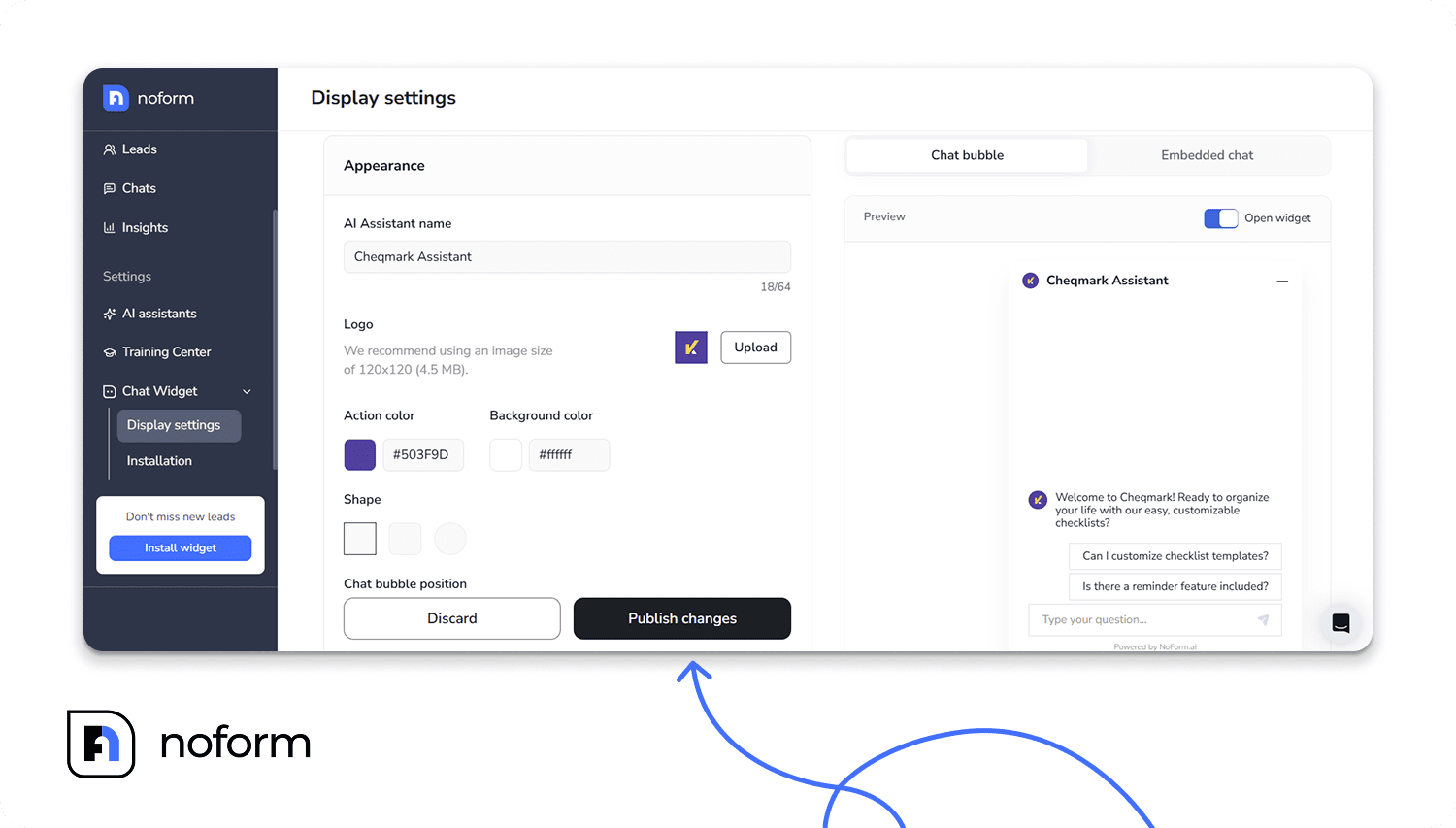 Publish your changes