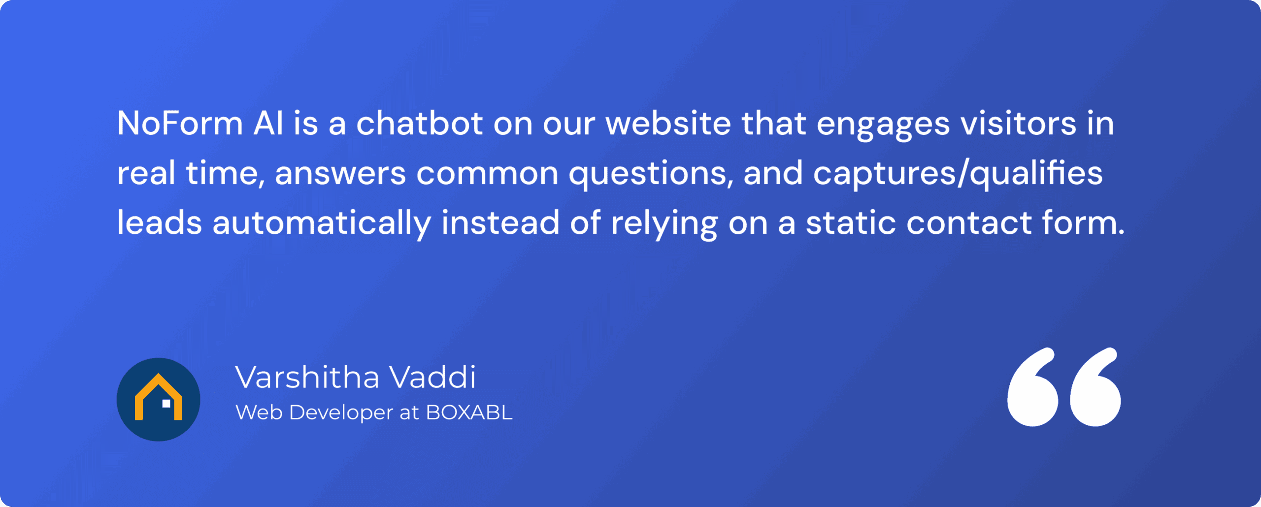 BOXABL case study results showing 13.7K conversations, 2.5K leads, and an 18.4% chat-to-lead conversion rate